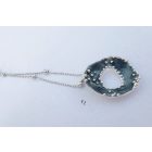 Bubble Bloom medál sötét szürke és lánc