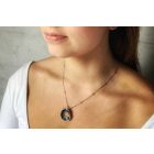 Bubble Bloom medál sötét szürke és lánc