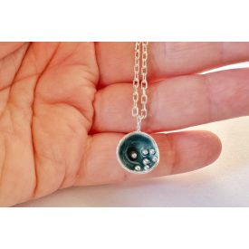 Bubble Bloom medál (szürke) és ezüst lánc 