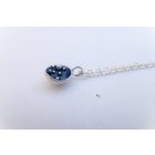 Bubble Bloom medál (sötét kék) és ezüst lánc 