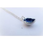 Bubble Bloom medál (sötét kék) és ezüst lánc 