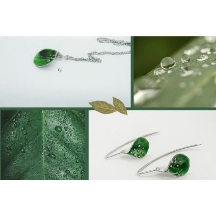 Bubble Bloom sötétzöld levél szett