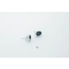 Freeform ezüst tűzzománc fülbevaló sötétszürke