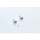 Freeform ezüst tűzzománc fülbevaló sötét türkiz kék