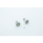 Freeform ezüst tűzzománc fülbevaló vajszínű