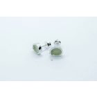 Freeform ezüst tűzzománc fülbevaló vajszínű