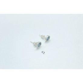 Freeform ezüst tűzzománc fülbevaló szürke