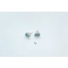 Freeform ezüst tűzzománc fülbevaló szürke