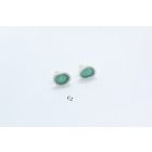 Freeform ezüst tűzzománc fülbevaló türkizzöld (nagy)