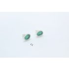 Freeform ezüst tűzzománc fülbevaló türkizzöld (nagy)