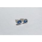 Freeform ezüst tűzzománc fülbevaló sötétkék