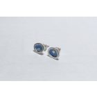 Freeform ezüst tűzzománc fülbevaló sötétkék