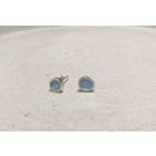 Freeform ezüst tűzzománc fülbevaló világoskék