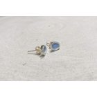 Freeform ezüst tűzzománc fülbevaló világoskék