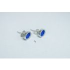 Freeform ezüst tűzzománc fülbevaló királykék