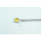 Freeform ezüst tűzzománc medál tojássárga (kérhető ezüst lánc hozzá)