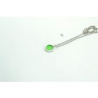 Freeform ezüst tűzzománc medál zöld (kérhető ezüst lánc hozzá)