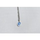 Freeform ezüst tűzzománc medál világoskék- ezüst lánccal 