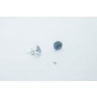 Minimelt ezüst tűzzománc fülbevaló szürke