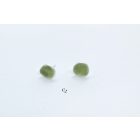 Minimelt ezüst tűzzománc fülbevaló olivazöld