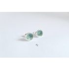 Minimelt ezüst tűzzománc fülbevaló sötét szürke