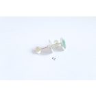 Minimelt ezüst tűzzománc fülbevaló sötét szürke