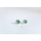 Minimelt ezüst tűzzománc fülbevaló sötét szürke