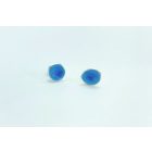 Minimelt ezüst tűzzománc fülbevaló türkiz kék