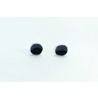 Minimelt ezüst tűzzománc fülbevaló fekete