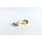 Minimelt ezüst tűzzománc fülbevaló aranysárga