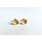 Minimelt ezüst tűzzománc fülbevaló aranysárga