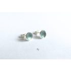 Minimelt ezüst tűzzománc fülbevaló szürke