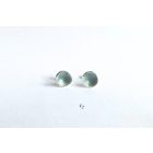 Minimelt ezüst tűzzománc fülbevaló szürke