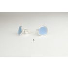 Minimelt ezüst tűzzománc fülbevaló világoskék