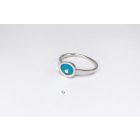 Freeform ezüst tűzzománc gyűrű türkiz(17.5mm)