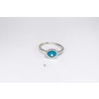 Freeform ezüst tűzzománc gyűrű türkiz(17.5mm)
