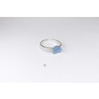 Minimelt ezüst tűzzománc gyűrű kék(18mm)