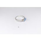 Minimelt ezüst tűzzománc gyűrű kék(18mm)