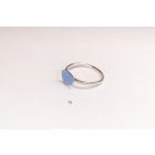 Minimelt ezüst tűzzománc gyűrű  kék(17.5mm)