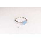 Minimelt ezüst tűzzománc gyűrű  kék(17.5mm)