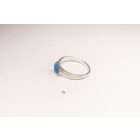 Minimelt ezüst tűzzománc gyűrű türkiz(18mm)