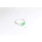 Minimelt ezüst tűzzománc gyűrű világoszöld(18mm)