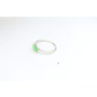 Minimelt ezüst tűzzománc gyűrű világoszöld(18mm)