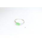 Minimelt ezüst tűzzománc gyűrű világoszöld(18mm)