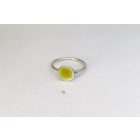 Minimelt ezüst tűzzománc gyűrű sárga(16,5mm)