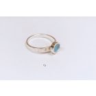 Freeform ezüst tűzzománc gyűrű világos kék(18mm)