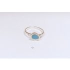 Freeform ezüst tűzzománc gyűrű világos kék(18mm)