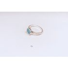 Freeform ezüst tűzzománc gyűrű világos kék(18mm)