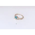 Freeform ezüst tűzzománc gyűrű világos kék(18.5mm)