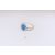 Minimelt ezüst tűzzománc gyűrű kék(18.5mm)